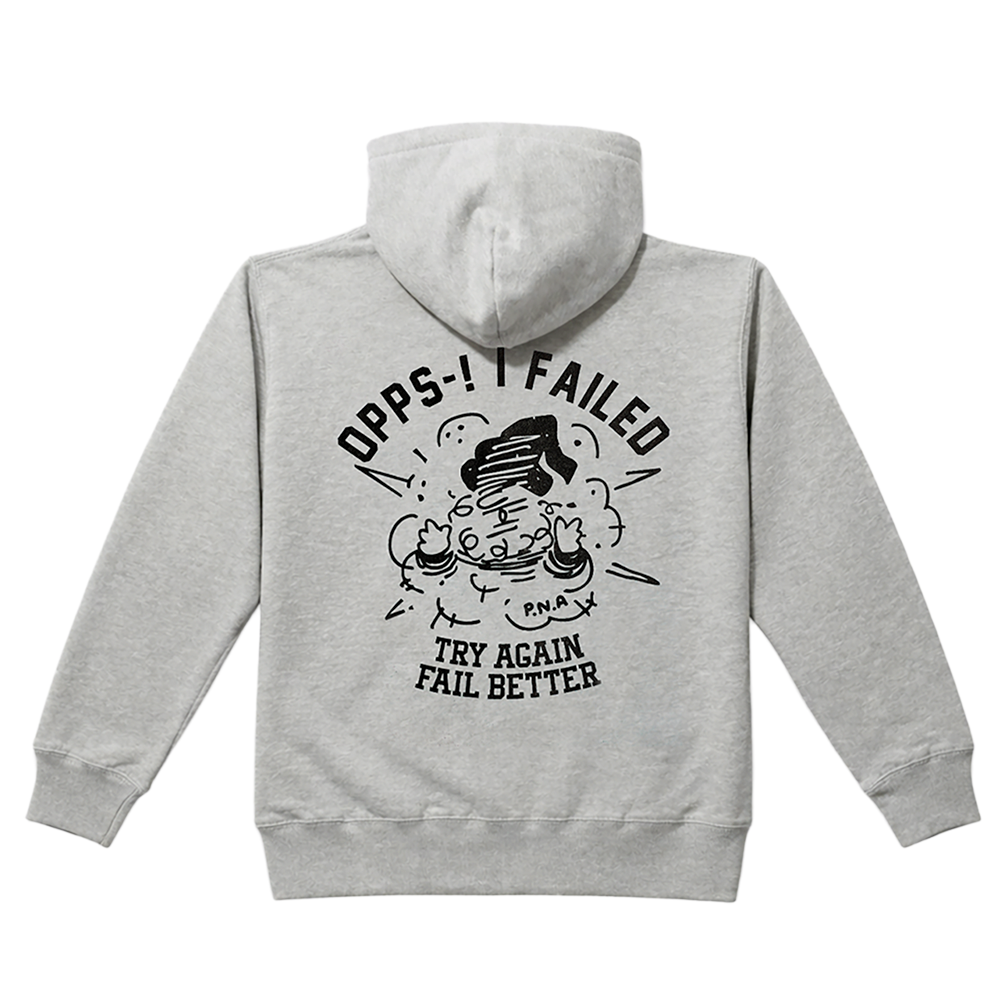 FAIL BETTER HOOD ZIP-UP (GREY)