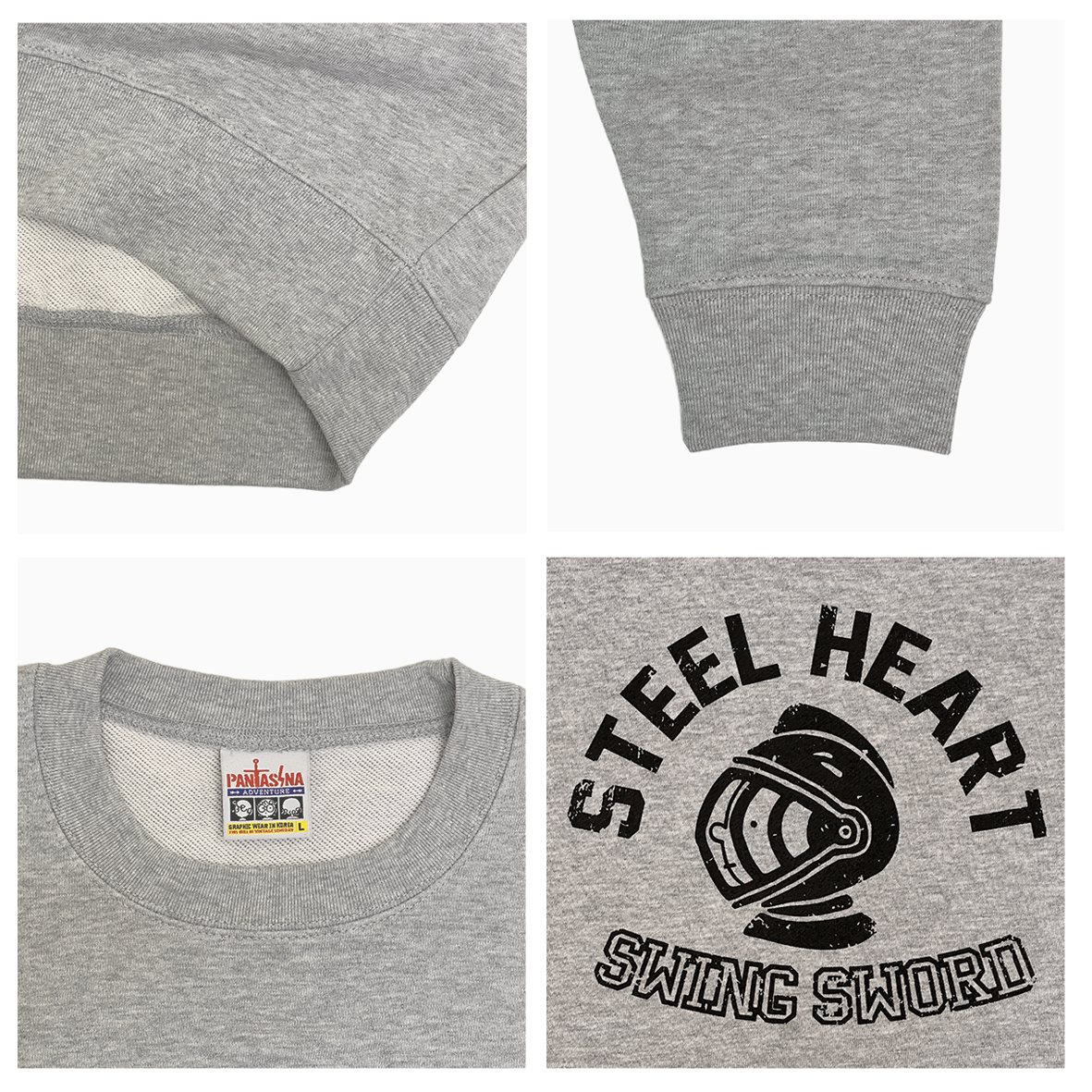 STEEL HEART SWEATSHIRT (GREY)